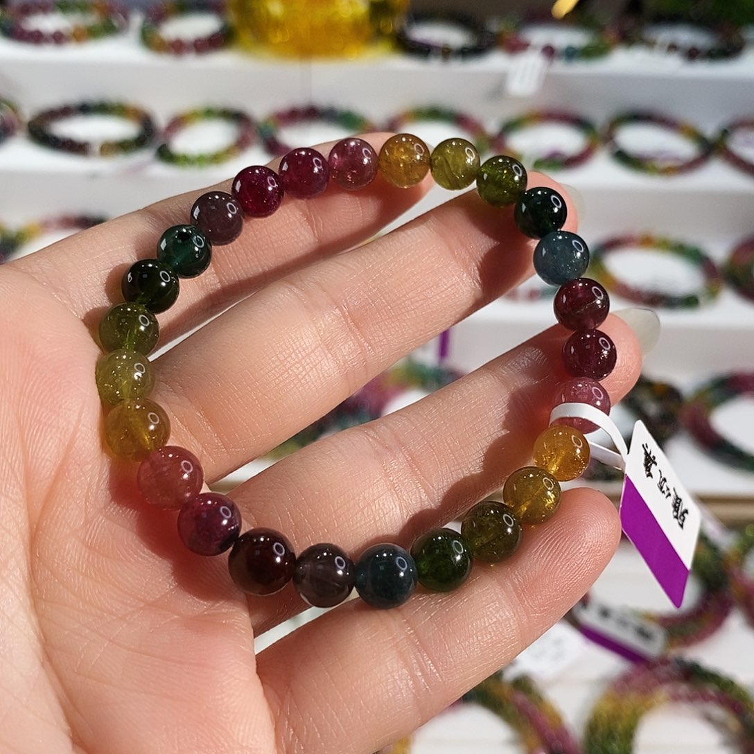 手链碧玺未镶嵌G2141素圈颜色微差