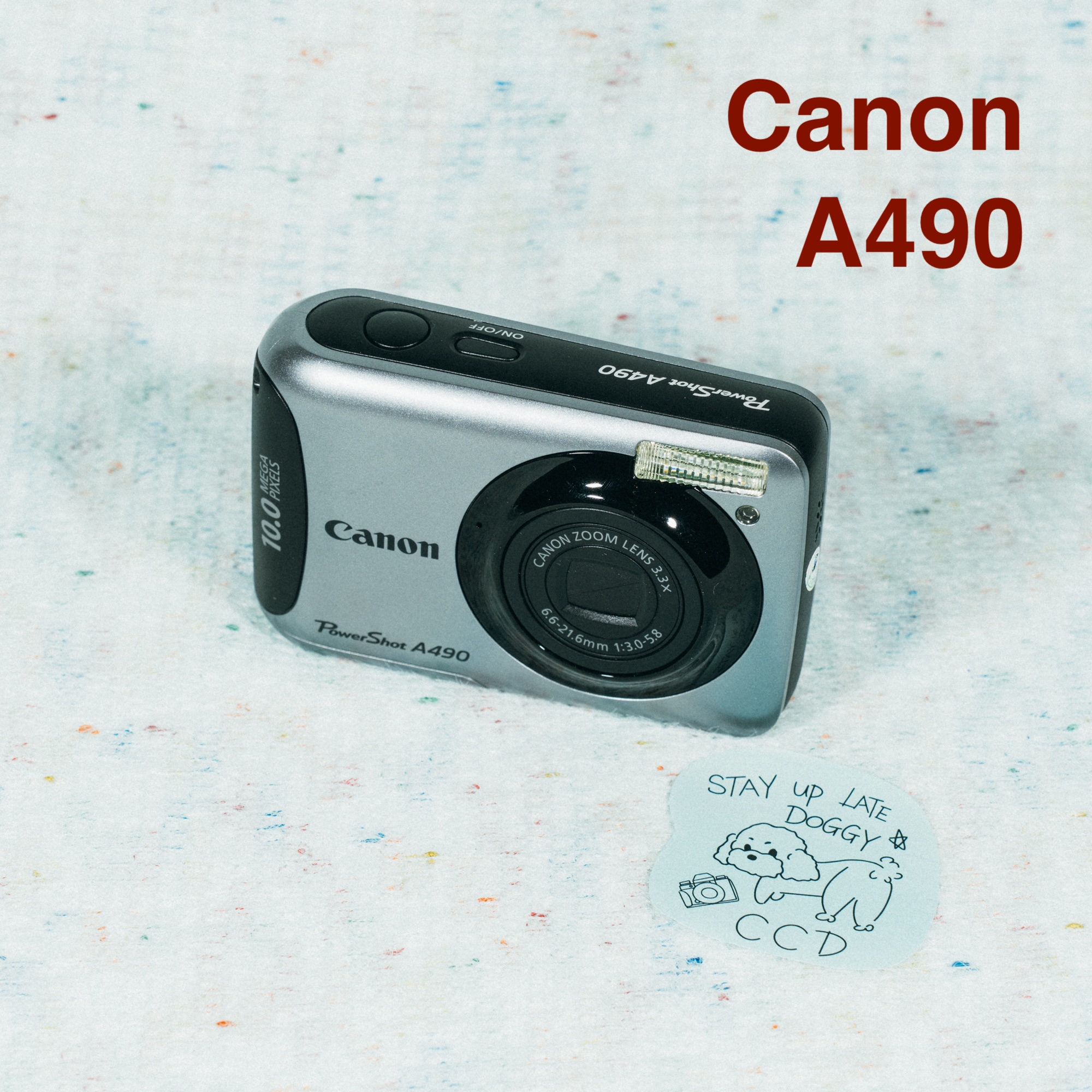 9新 Canon/佳能 A490/1000W像素3.3X 冷白皮面包机人像清冷感CCD
