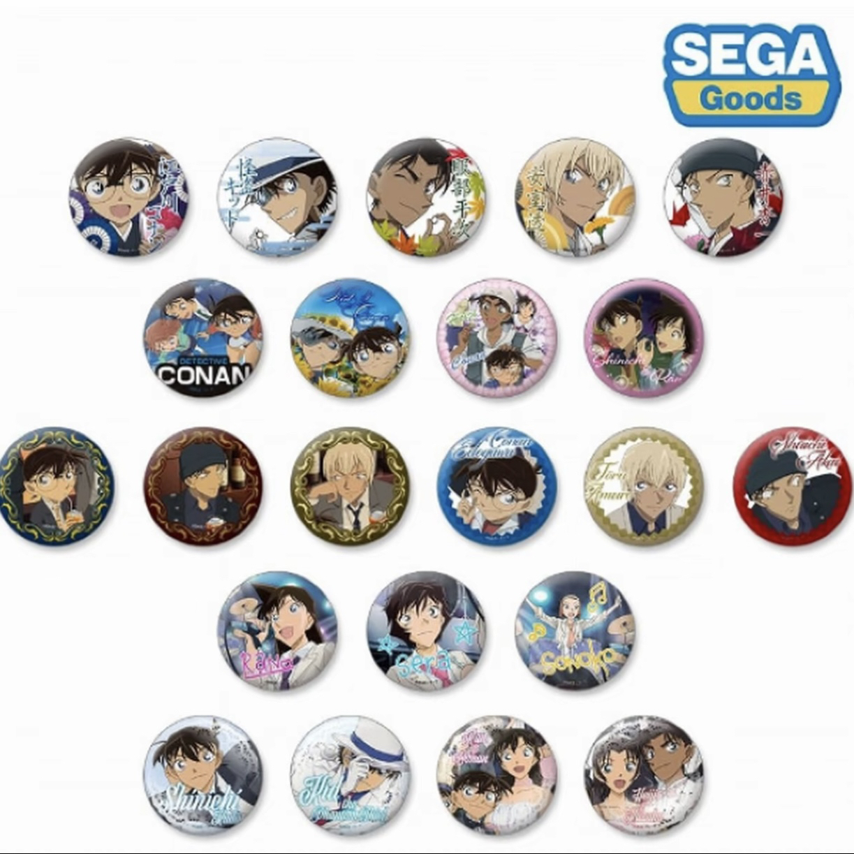 名侦探柯南 SEGA吧唧再贩1.2弹徽章盲盒（默认代拆）