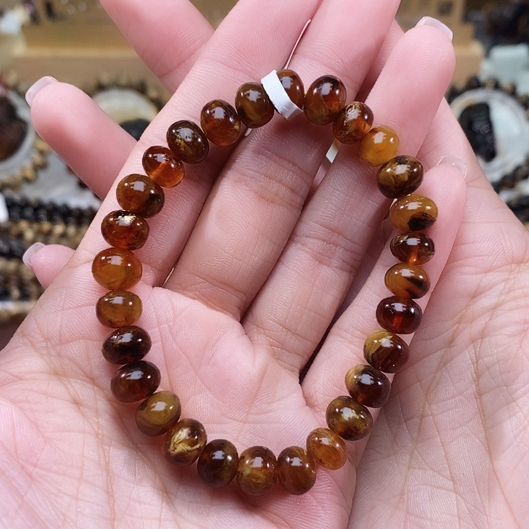 琥珀未镶嵌手链8➕
