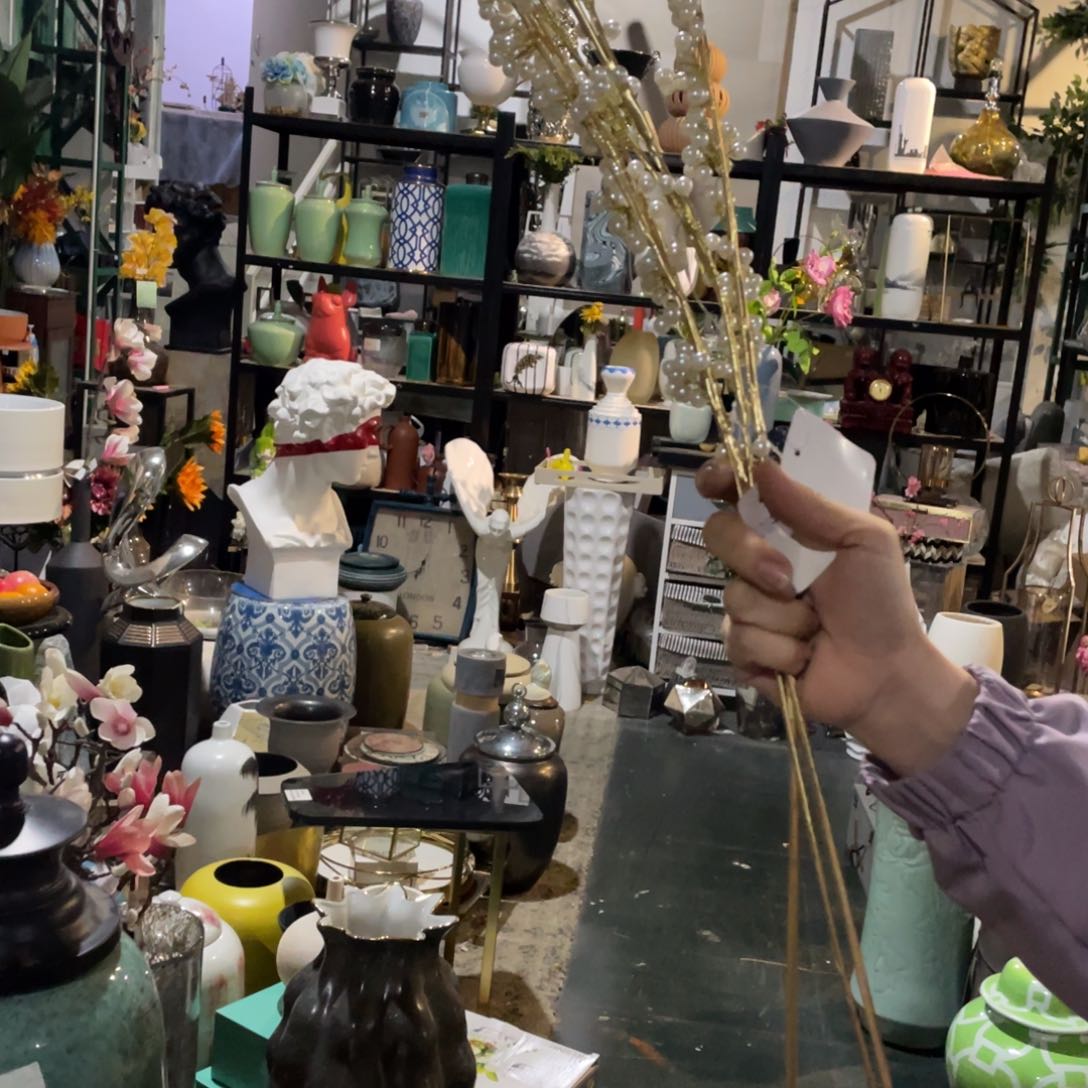 W**k陶瓷花瓶，仿真绿植。3