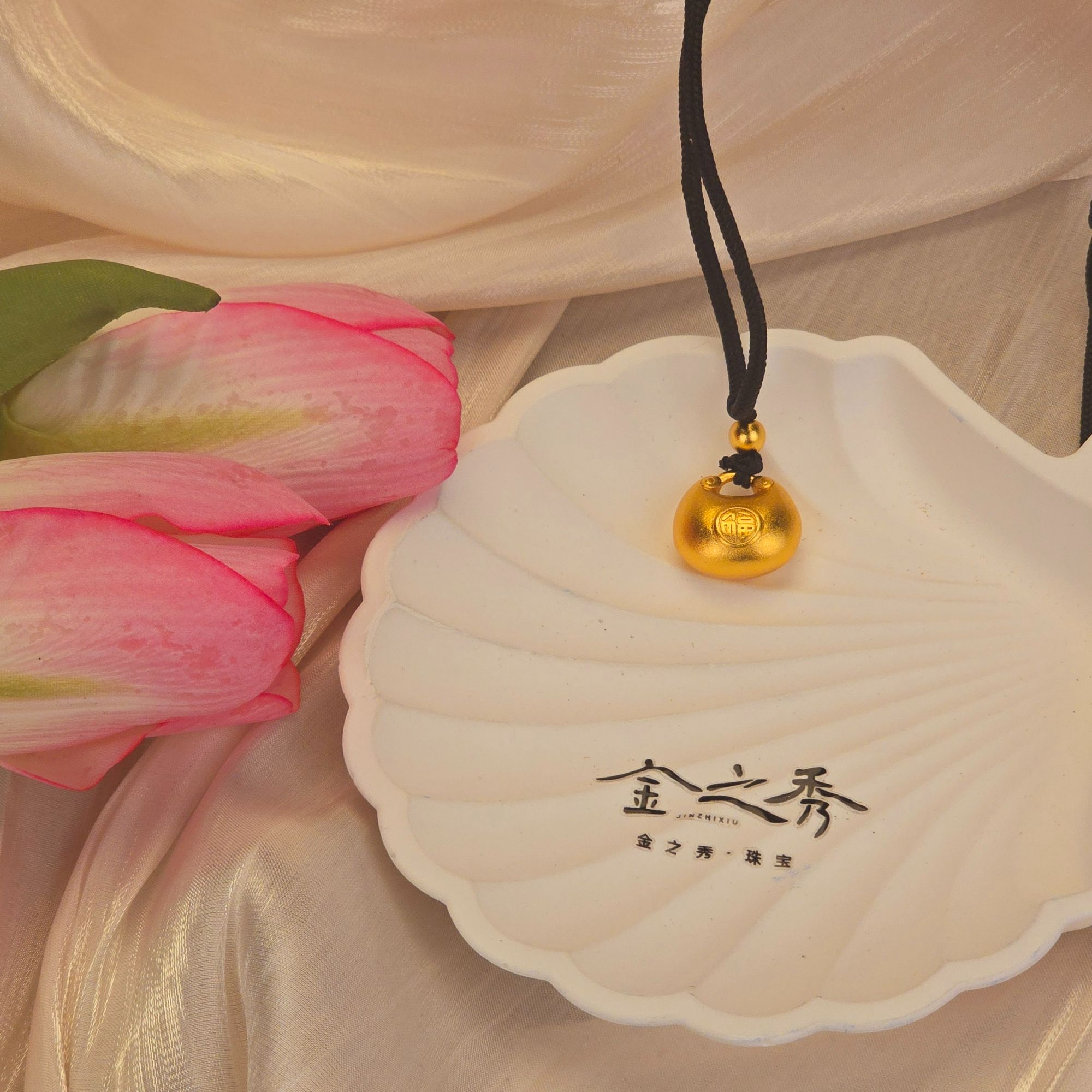 金之秀珠宝  【小胖福】项链时尚时尚金色传承