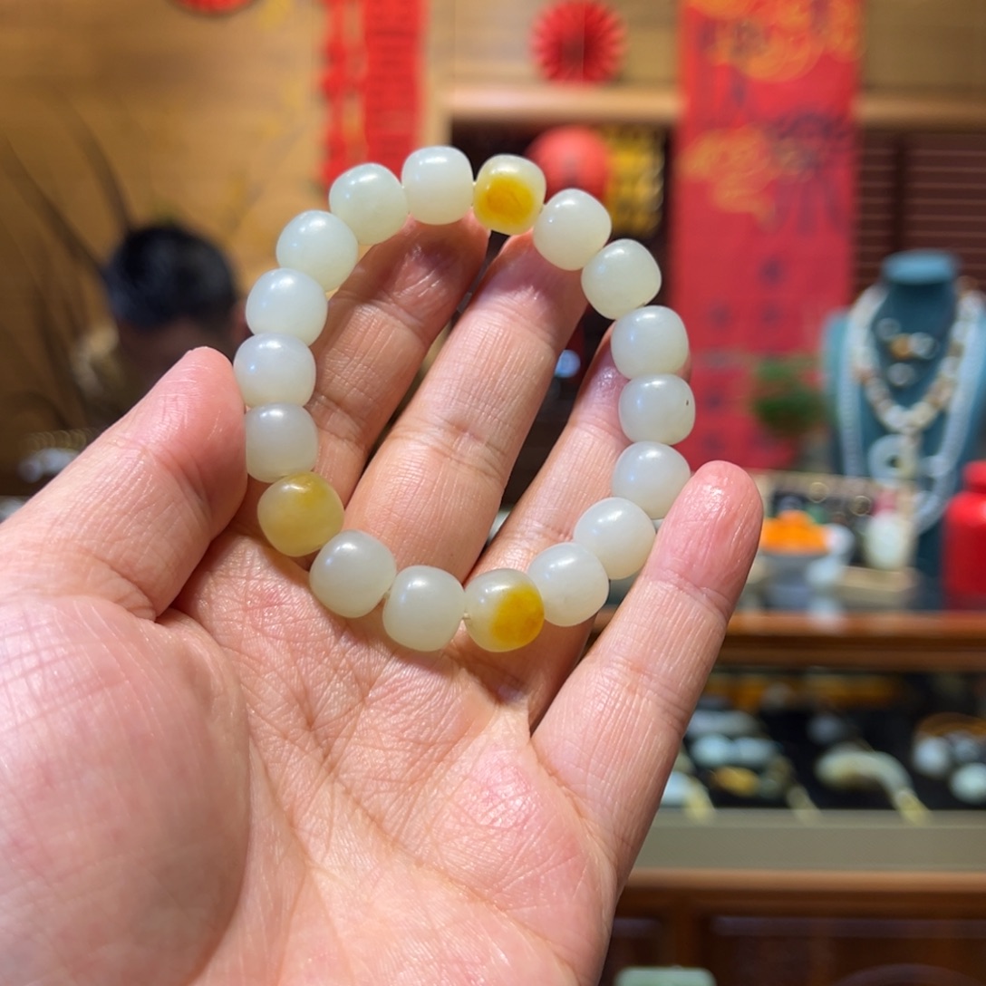 和田玉手链未镶嵌12