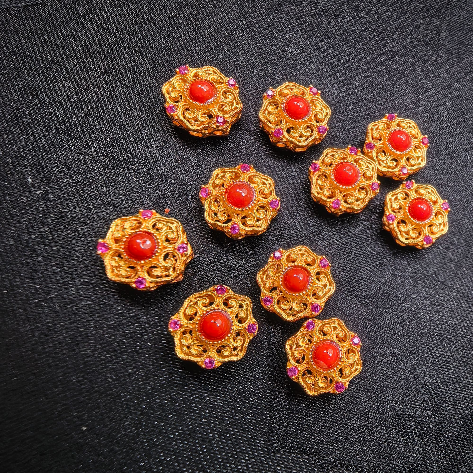 吊坠925银 Y081银饰diy搭配配饰包珠9.0mm