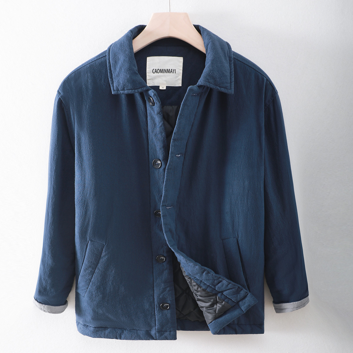 2025冬季新款男士棉衣新中式加厚防寒保暖中国风翻领棉服