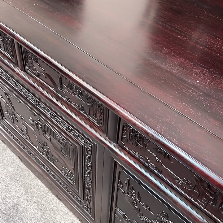 伟***钢178雕刻山水办公桌