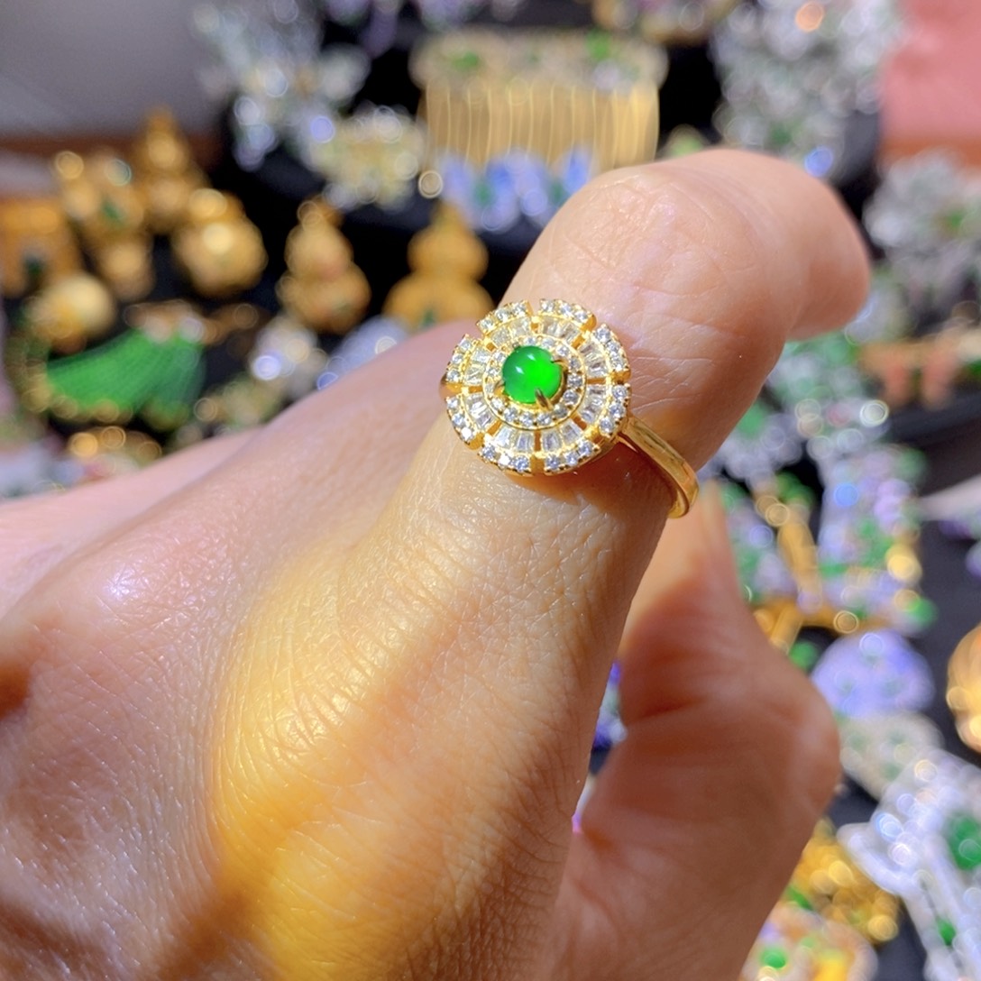 吊坠(不含链)银S925镶嵌翡翠