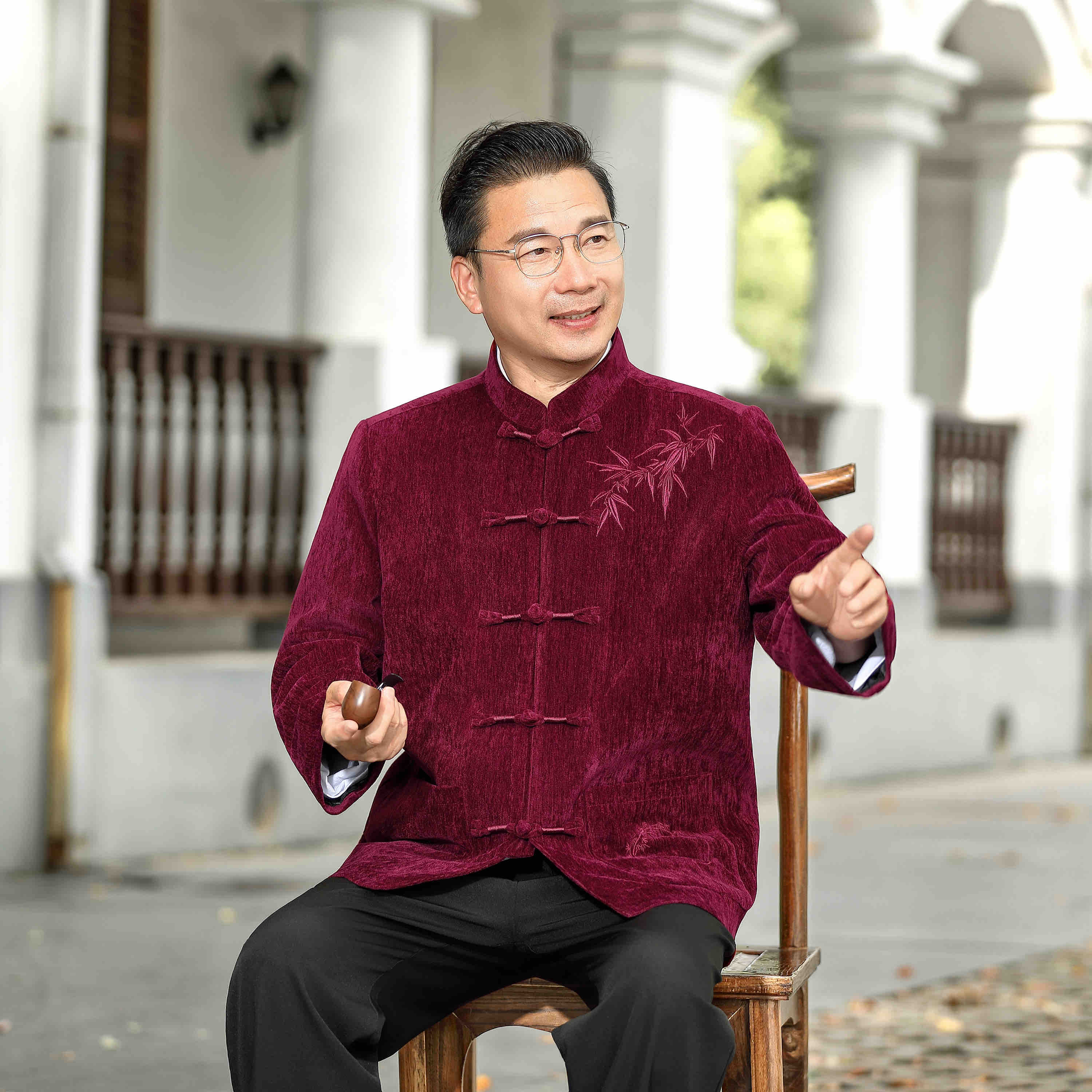 春秋民族服装新唐装中老年长袖唐装夹克套装高品质潮流百搭