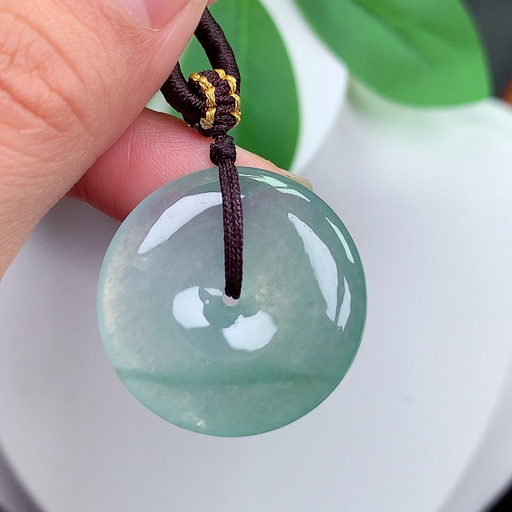 颈饰未镶嵌翡翠平安扣 27.2x5.9mm