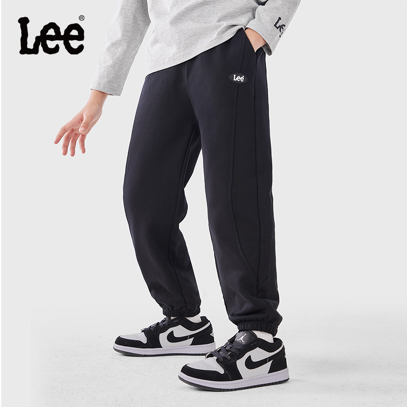 Lee儿童运动休闲长裤男童女童简约纯色运动裤百搭LK5X2SUB0433