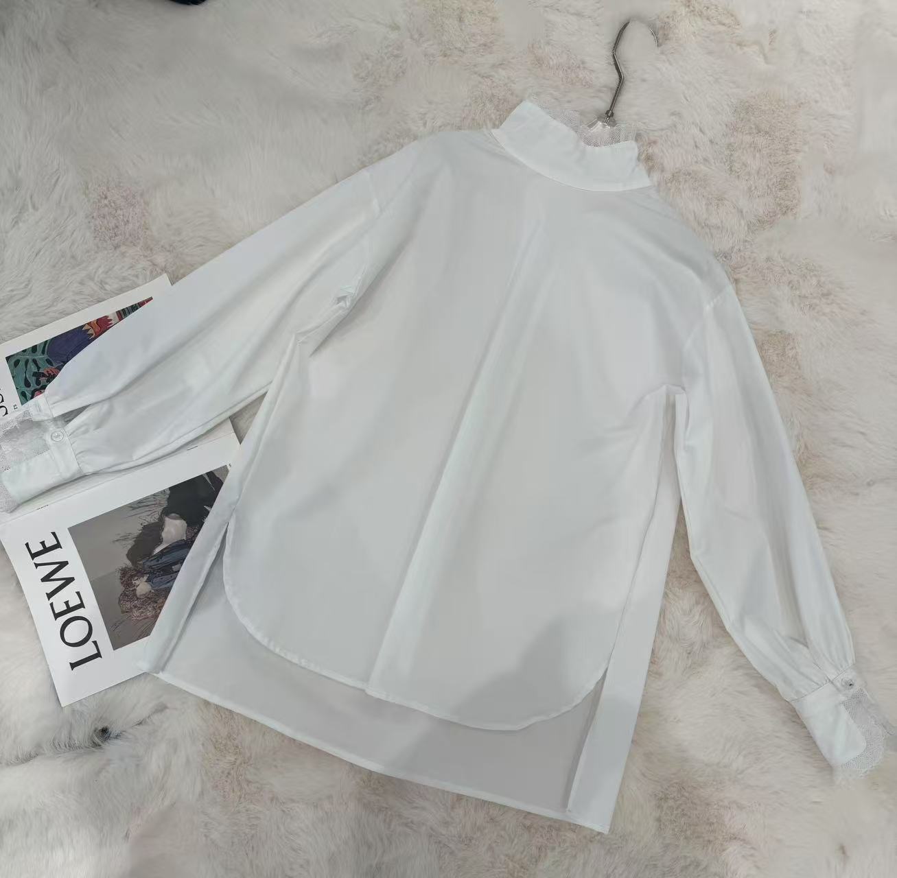 春上新 蕾丝白衬衫