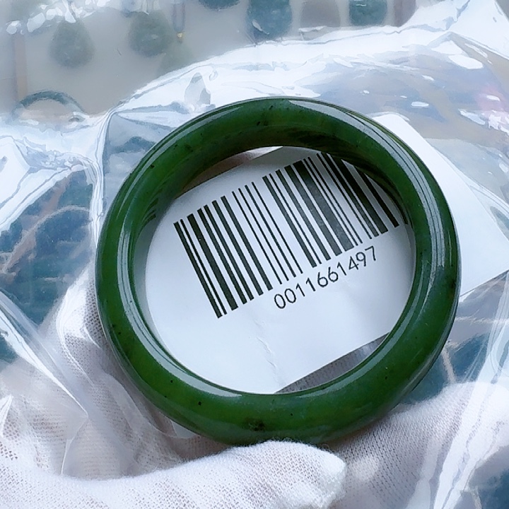 和田玉（碧玉）手镯未镶嵌5556包容