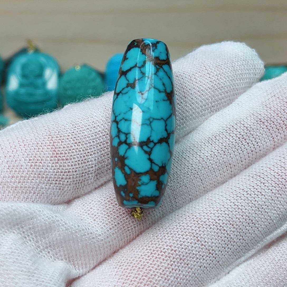 绿松石桶珠未镶嵌