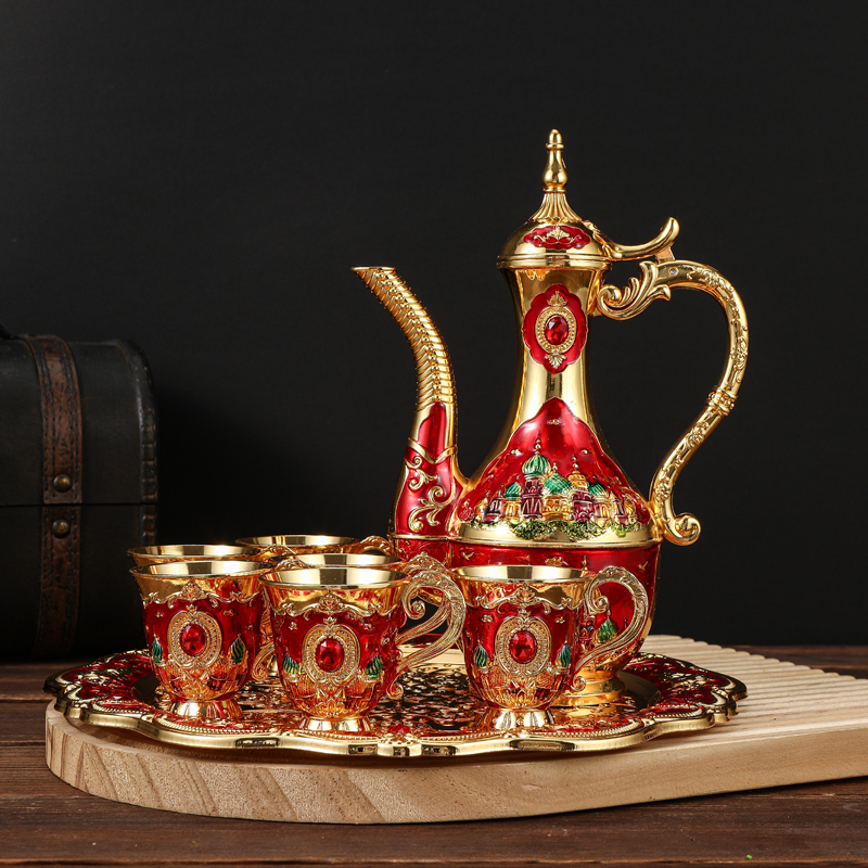 中式复古白酒杯分酒器套装酒具套件酒壶宫廷风个性