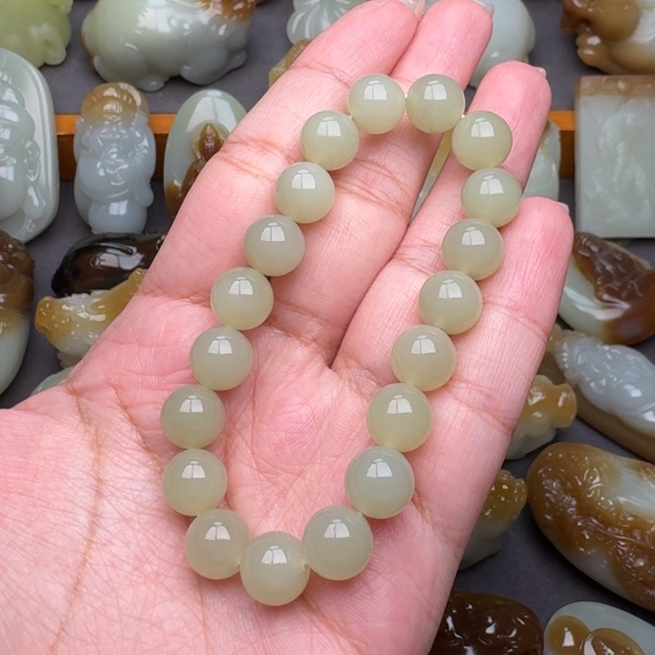 和田玉手串未镶嵌