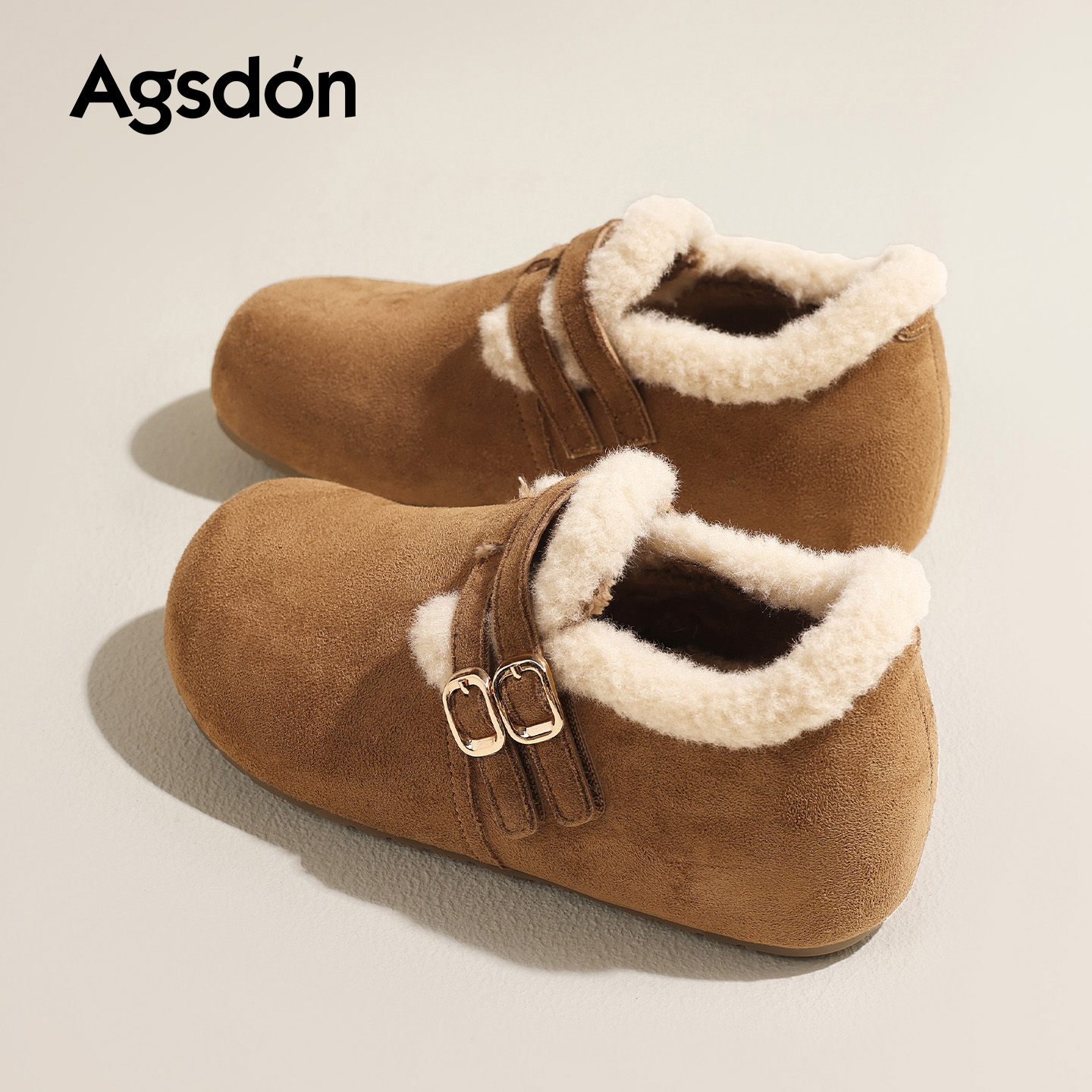 【奥古狮登】全包勃肯鞋女内增高4.5CM单鞋加绒B153541+RB153541AA