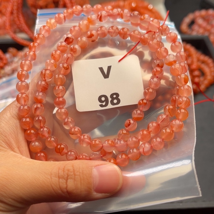 南红玛瑙未镶嵌多样性发货默认微瑕称重6mm