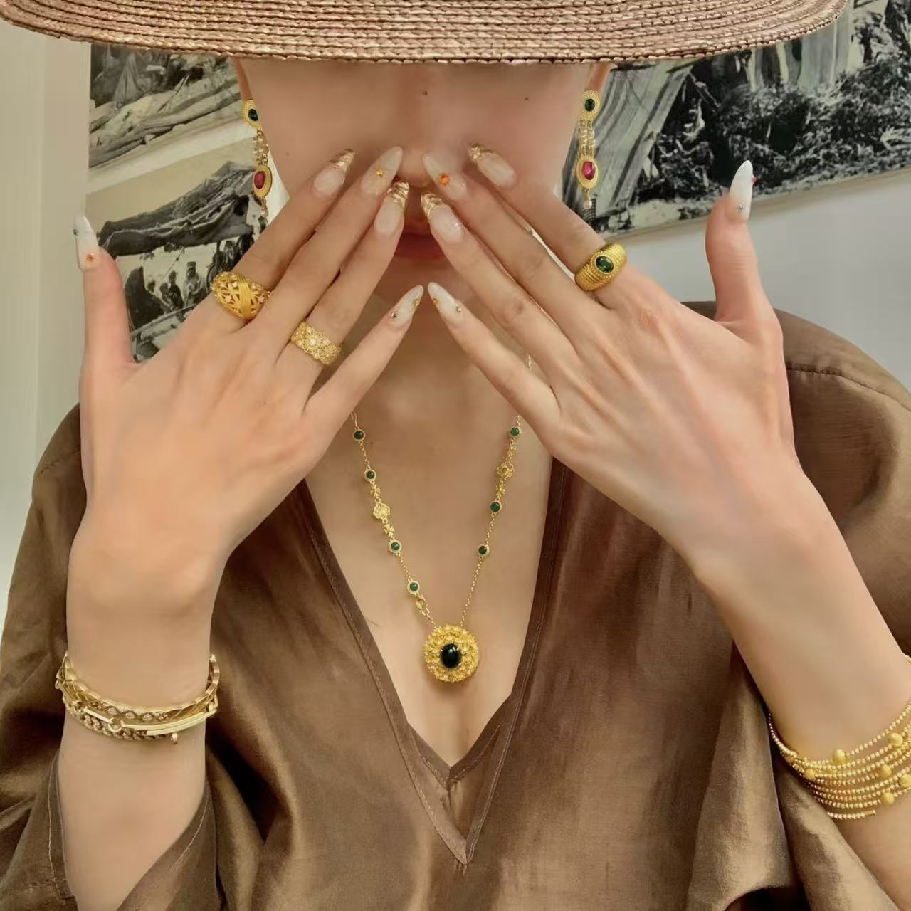 铜合金项链 久怀慕蔺壁环轻奢级高定项链 XL-853