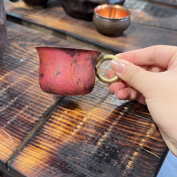 紫铜手工制作摆件一个