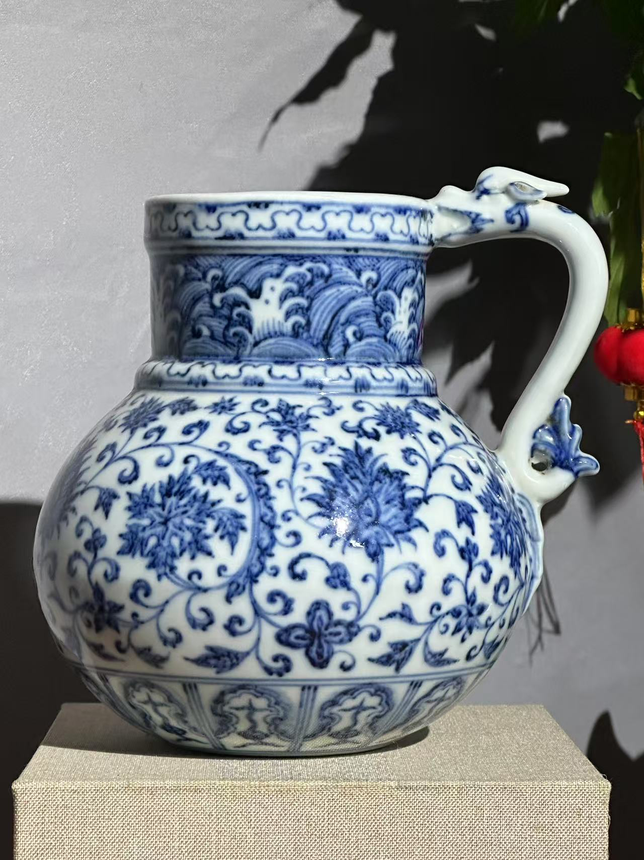 瓷器摆件陶瓷工艺品青花瓷花浇