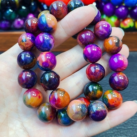 手饰玛瑙未镶嵌七彩紫俱来14