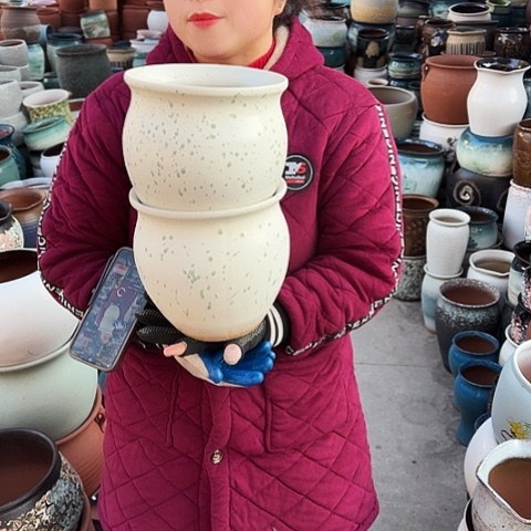 口19高19瑕疵盆子 