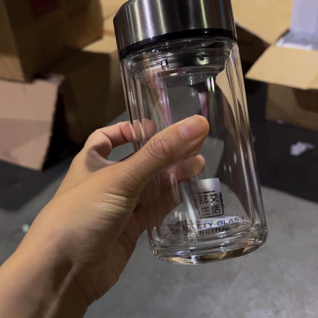 那艾生活双层玻璃杯380玻璃杯玻璃杯