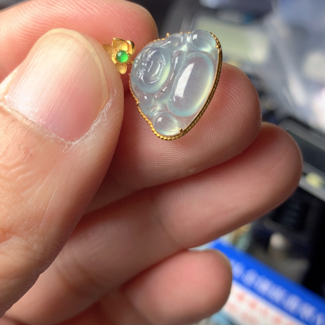 【闪购商品】颈饰18K金镶嵌翡翠翡翠