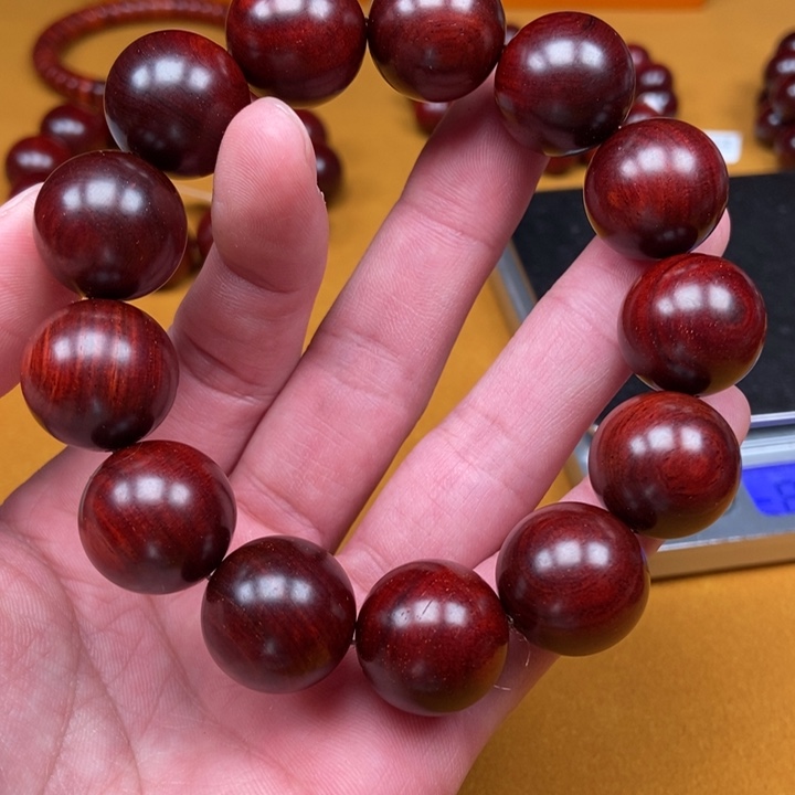 小叶紫檀手串/手链钱**丶18mm半鳞