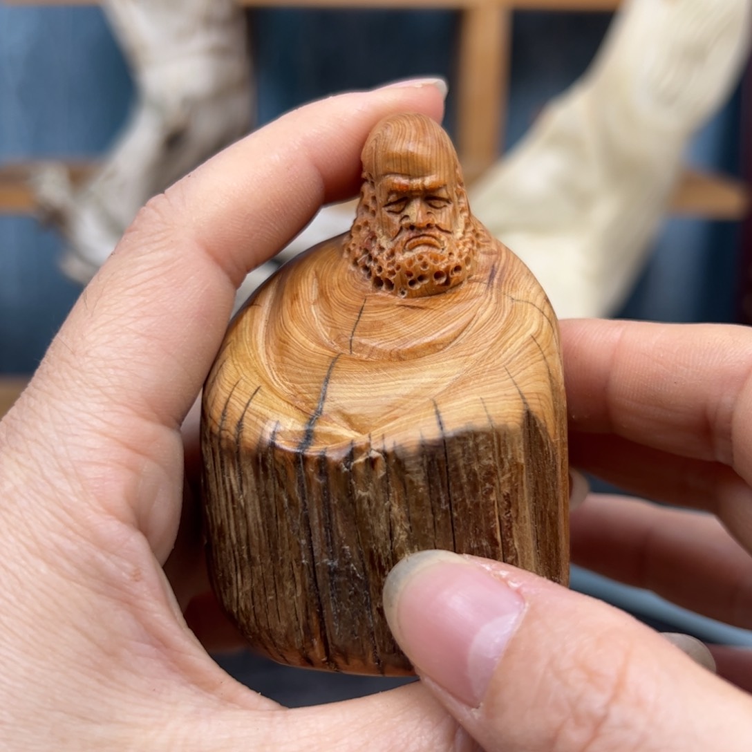 木崖柏木摆件手把件