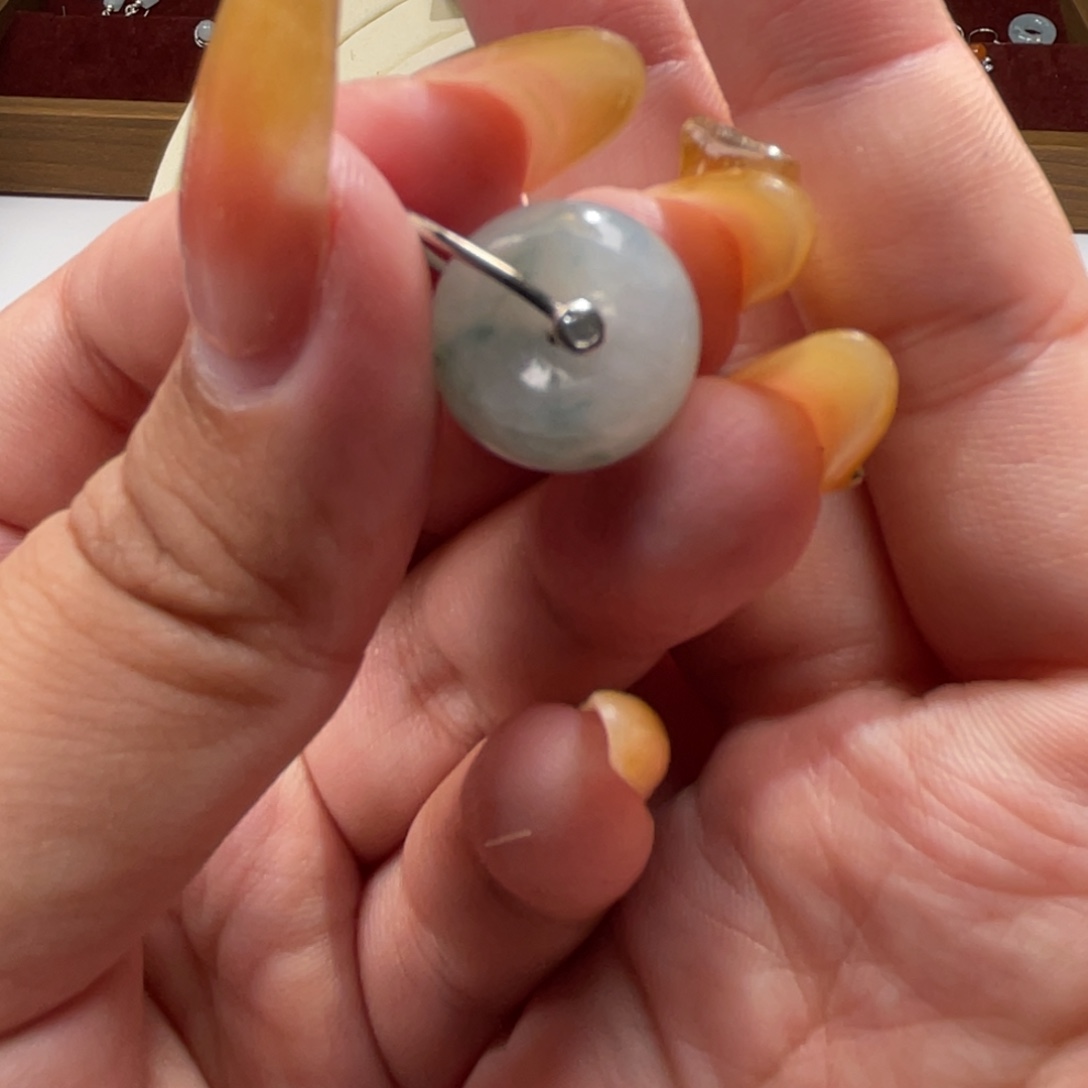 颈饰银S925镶嵌翡翠