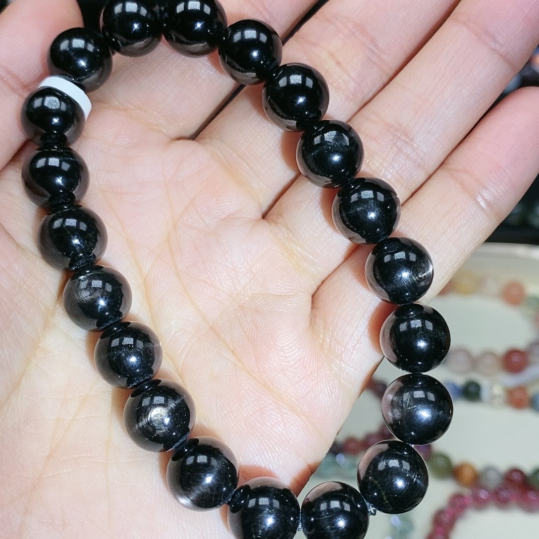 辉石手串未镶嵌金运石