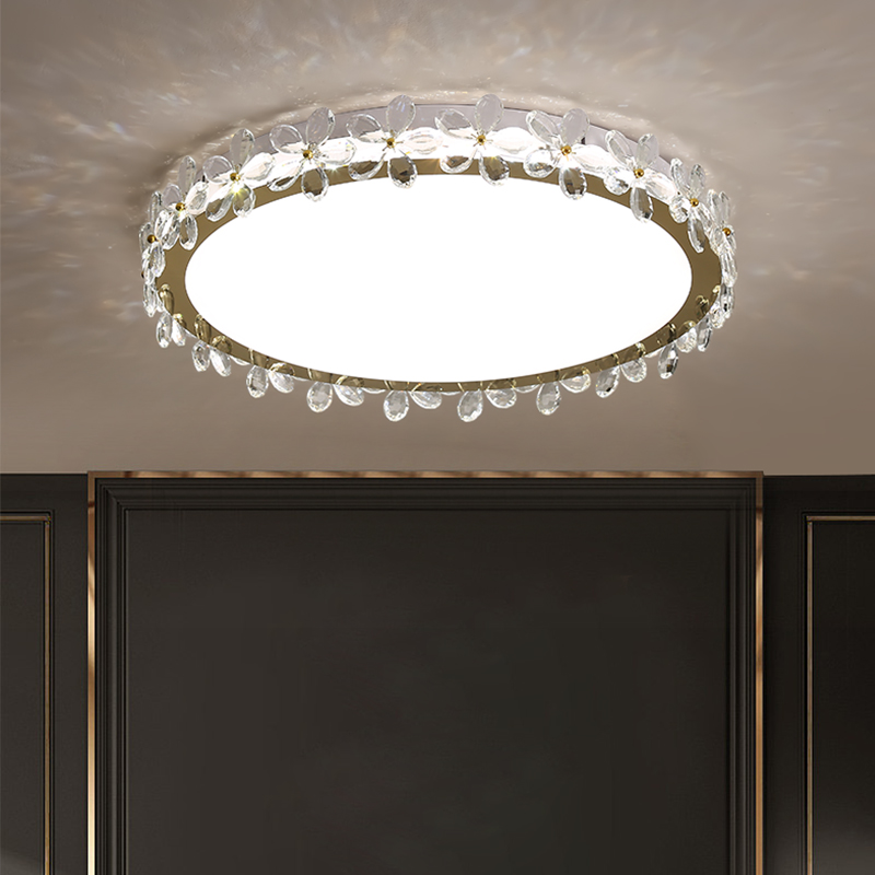 轻奢水晶卧室灯2025年新款现代简约吸顶灯北欧温馨浪漫家用房间灯