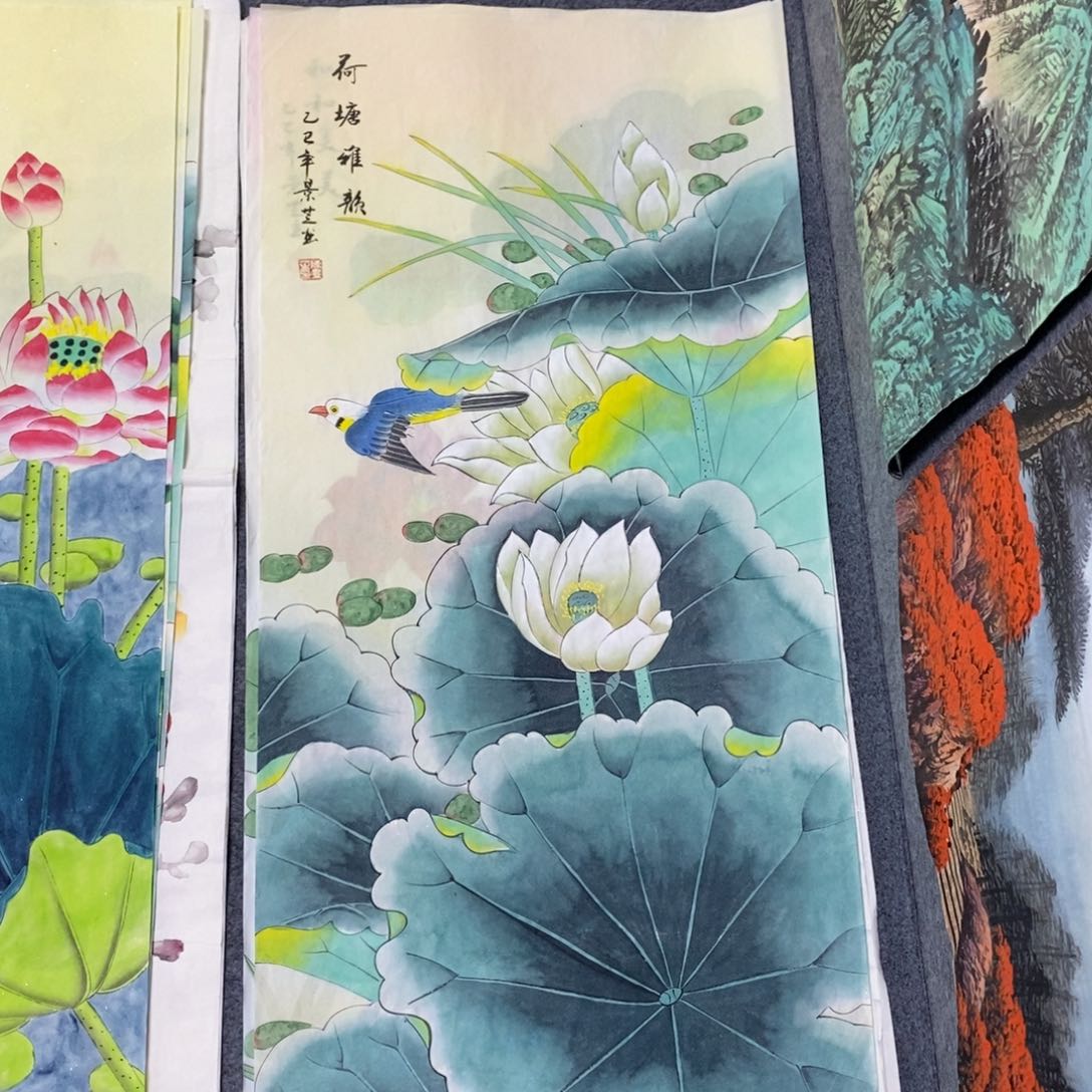 国画尺寸100✖️50三尺工笔手绘画
