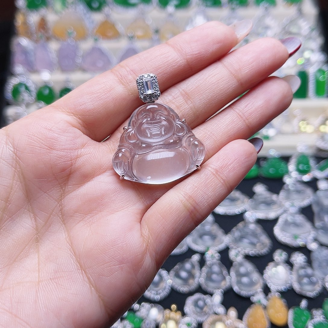 石英质玉颈饰银S925镶嵌