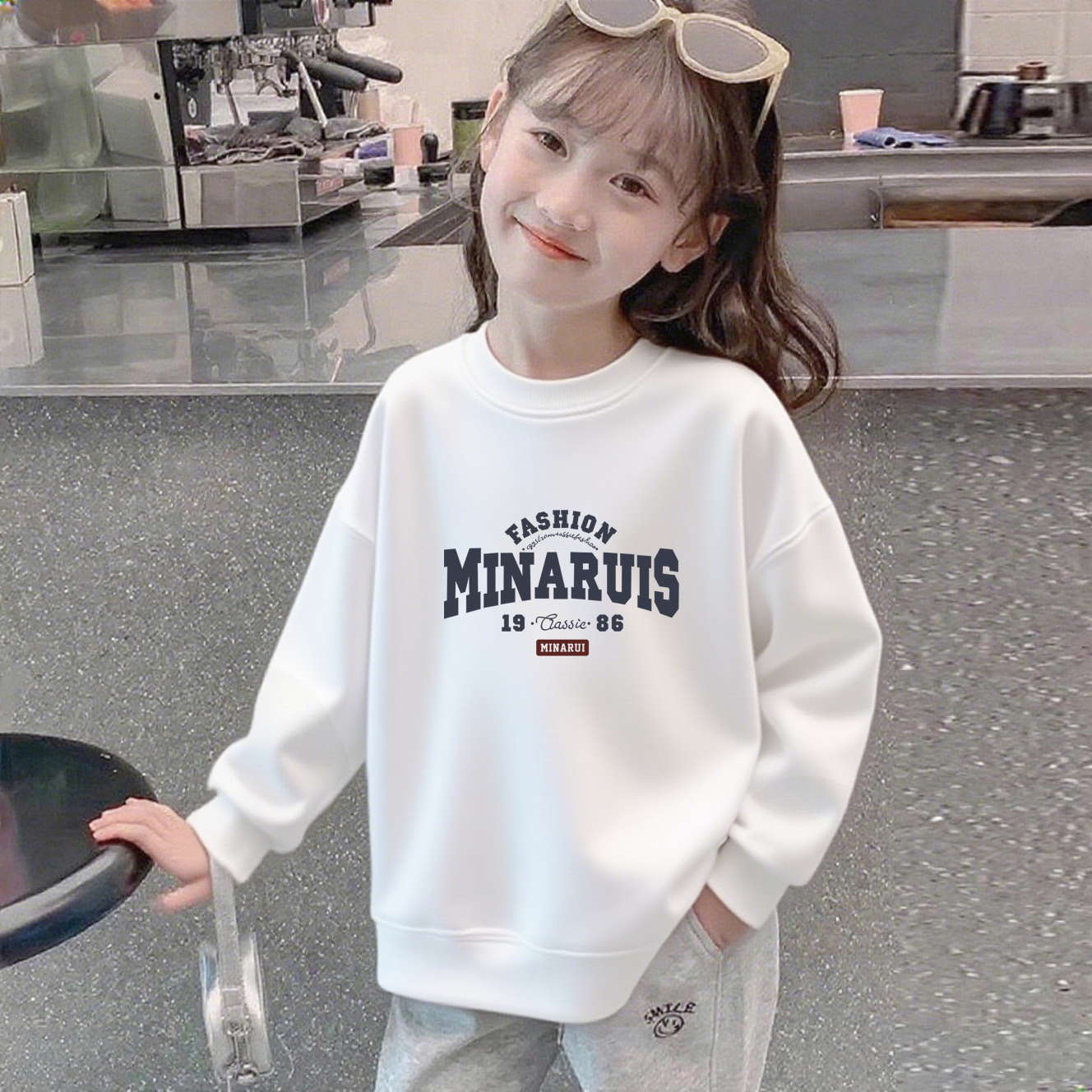女童卫衣春秋2025新款儿童洋气时髦设计感上衣中大童女孩加绒长袖