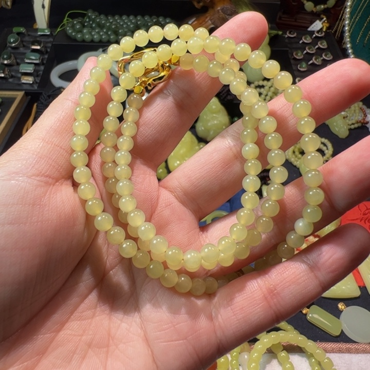 和田玉（黄玉）颈饰未镶嵌大*G