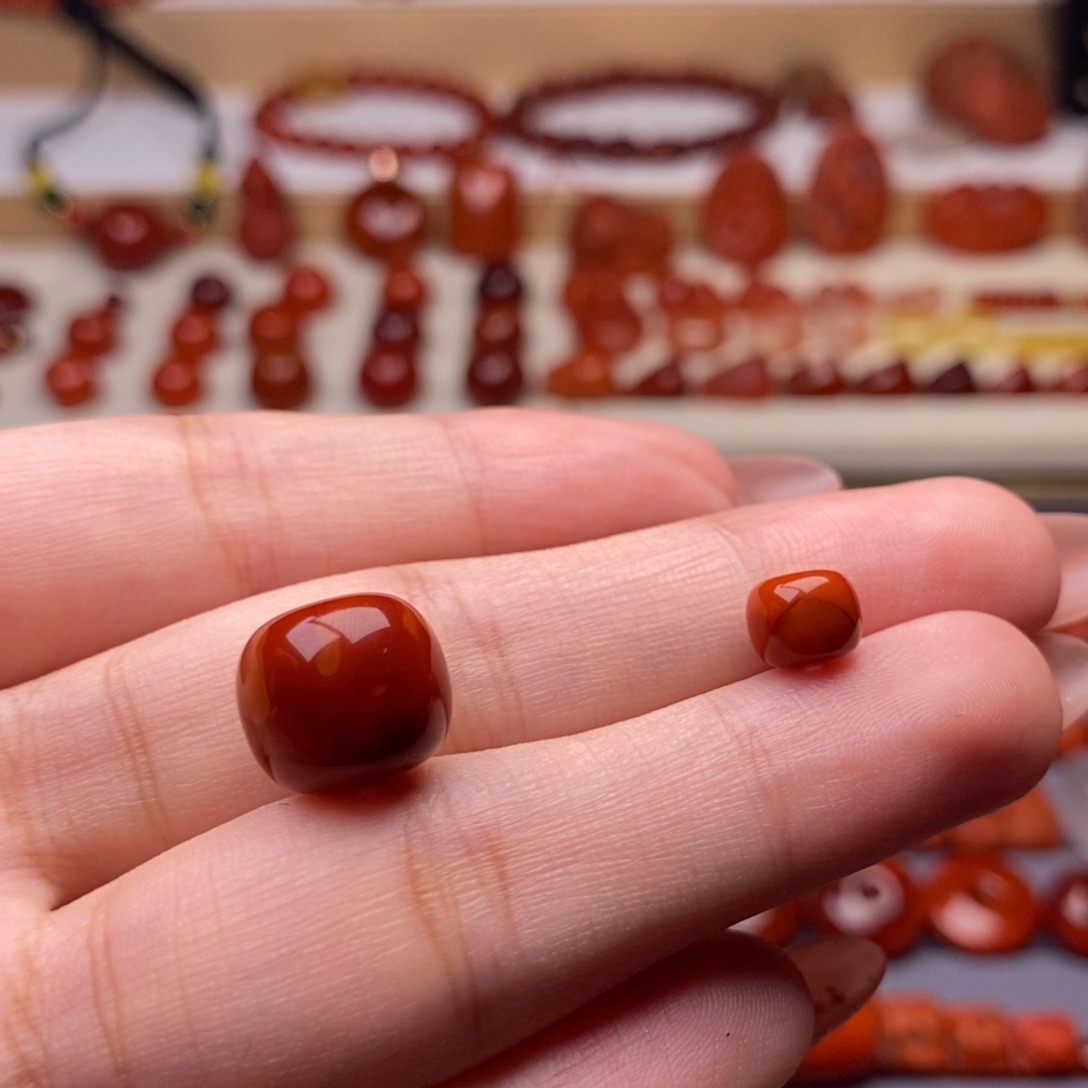 心***熹南红玛瑙未镶嵌配饰微瑕12/7