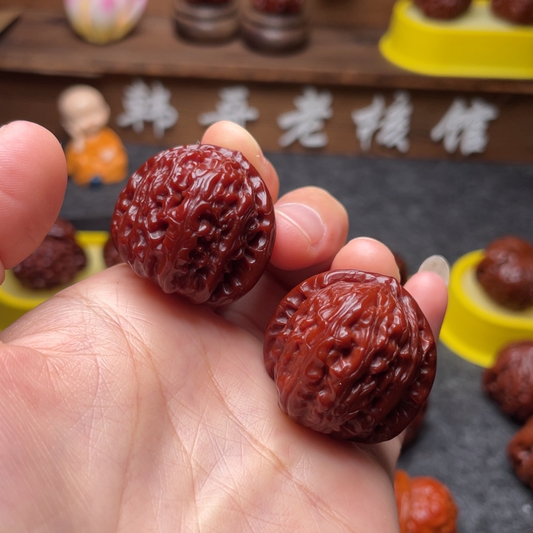 过***客吊坠文玩核桃文玩核桃 手把件 白狮子 31