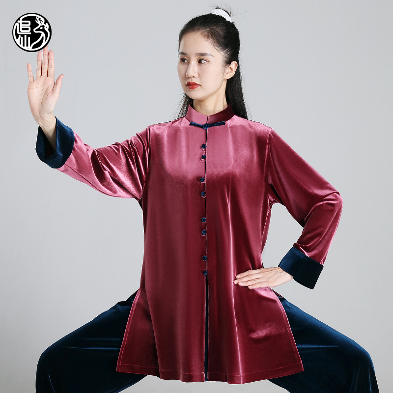 追仙太极秋季上新南韩绒太极拳比赛练功服表演武术太极服男女