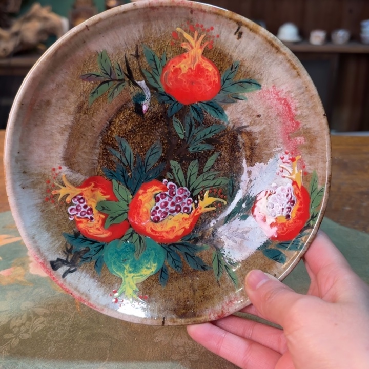 柴烧纯手工手绘陶瓷