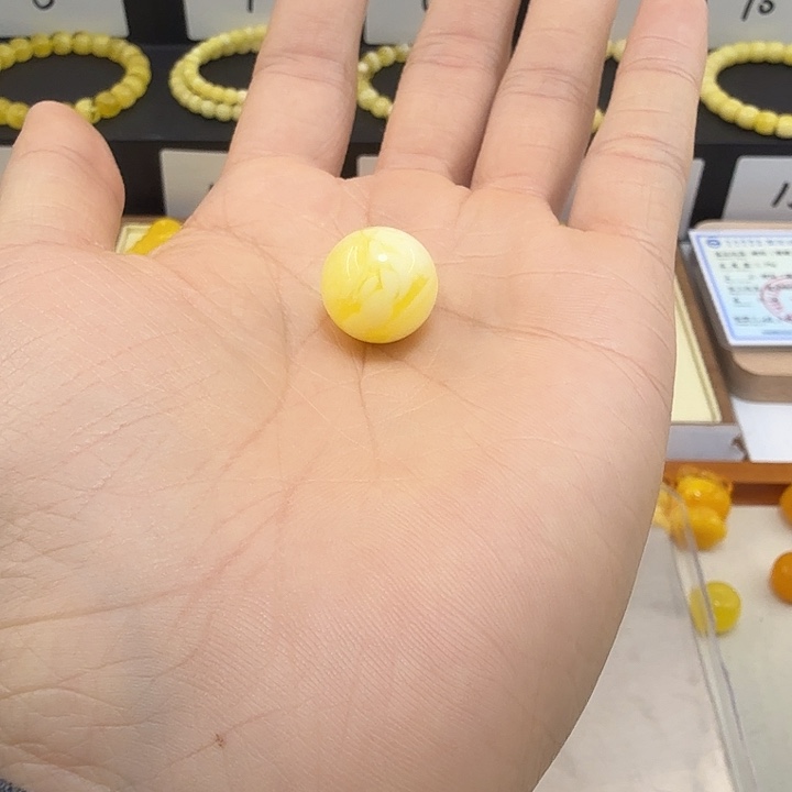 琥珀未镶嵌裸石柠檬黄