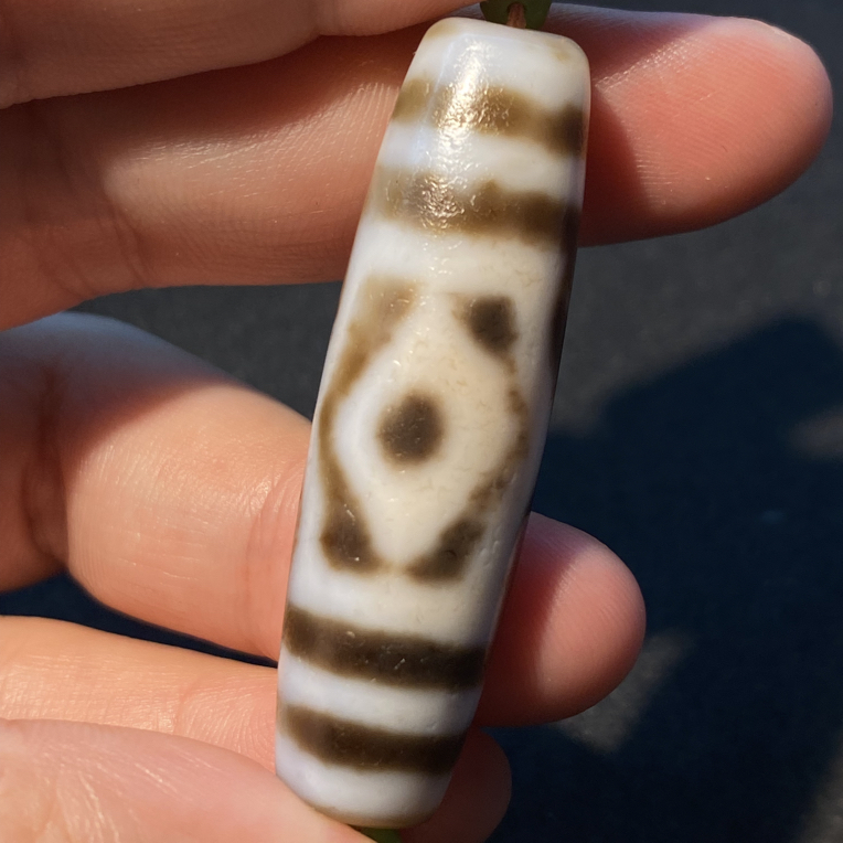 小卢手工三眼天珠带绳