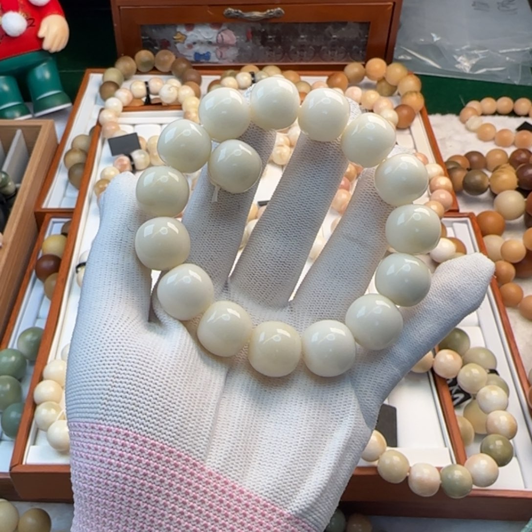 菩提根/象牙果手串卡16苹果白玉菩提全品