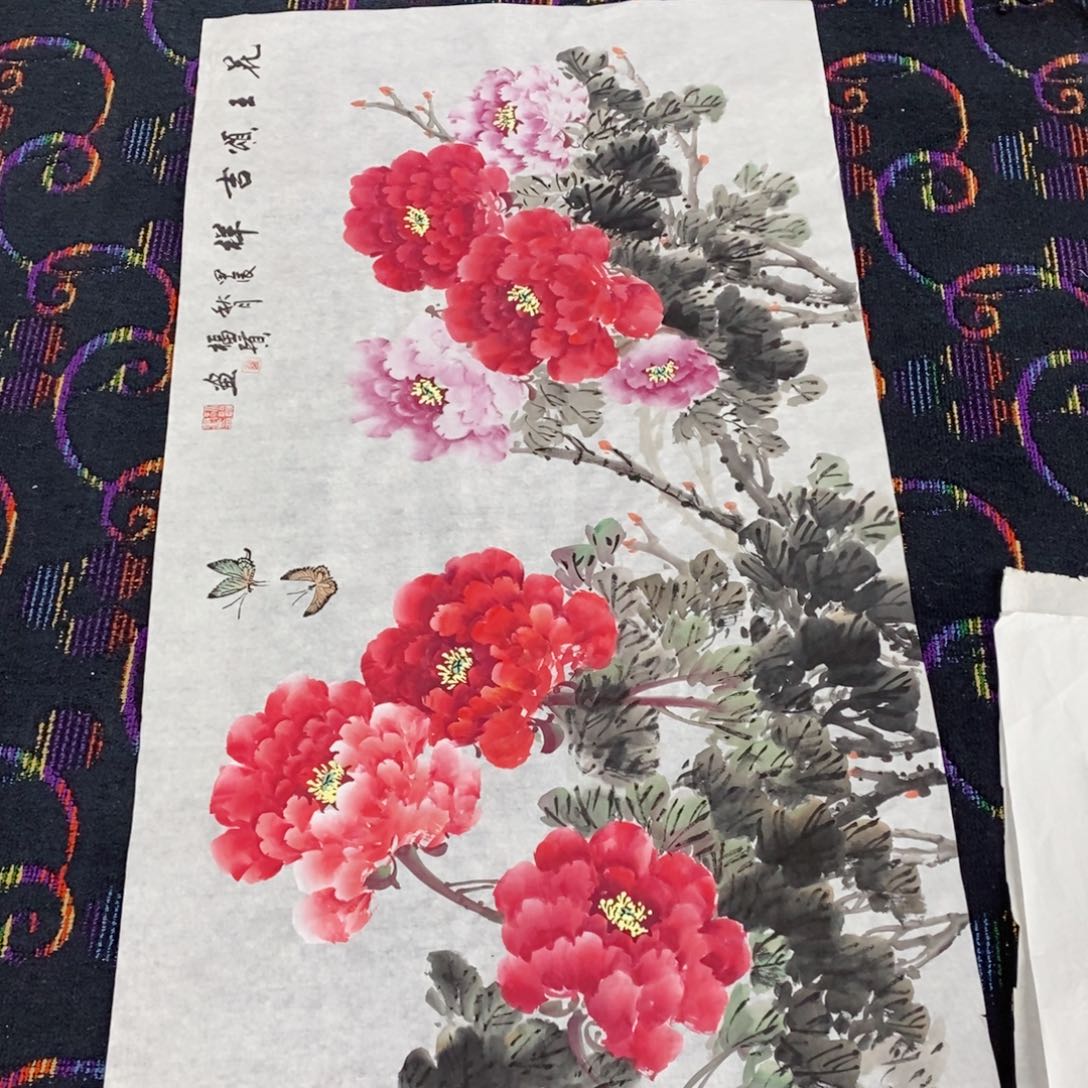 国画良*国画花鸟四尺罗福贤 琪