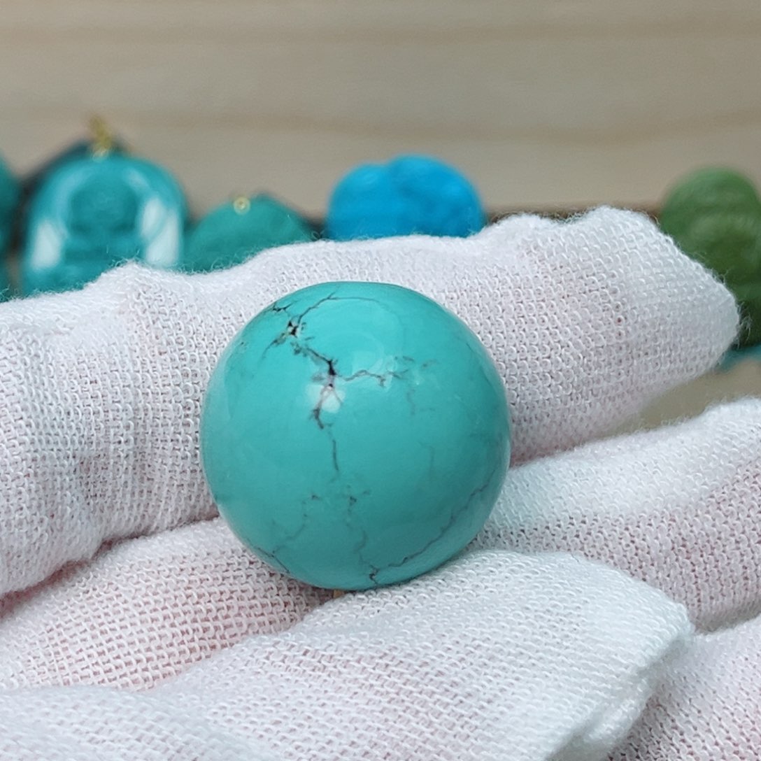 绿松石圆珠未镶嵌港*