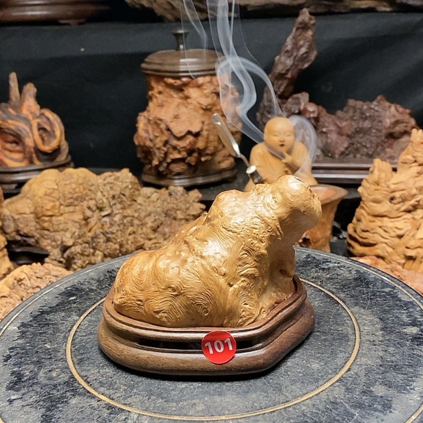 【闪购商品】101号荔枝木香炉工艺