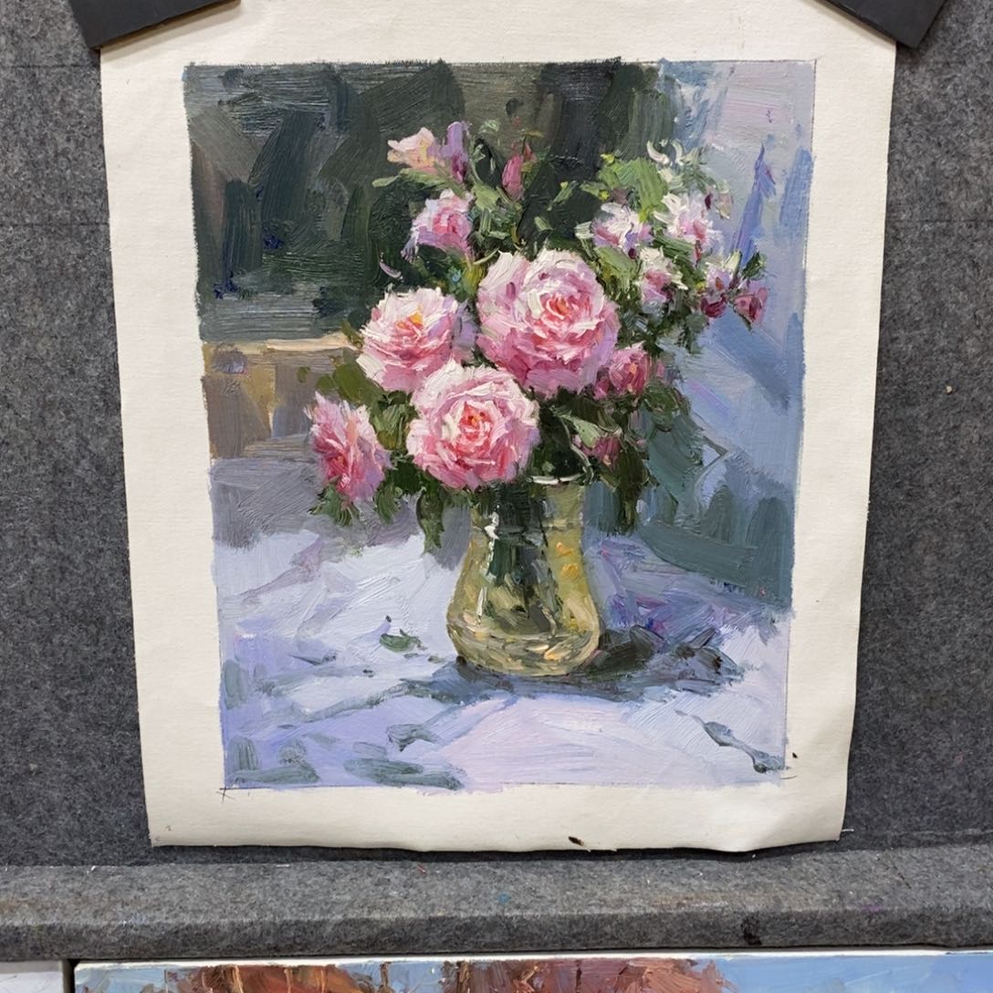 油画花卉油画作品
