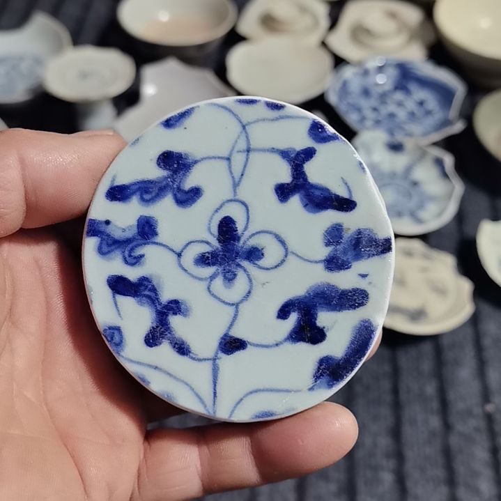 瓷片青花影青杯垫标夲