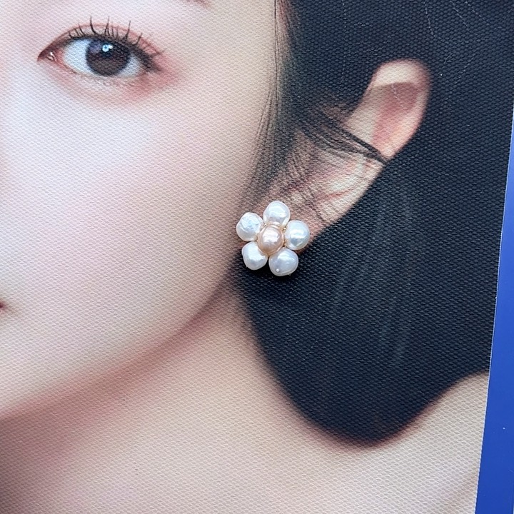 淡水珍珠发饰银S925镶嵌